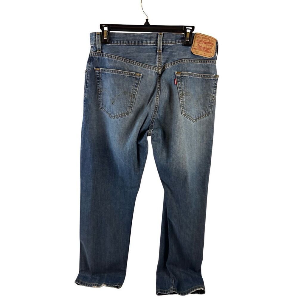 Levi’s 505 blue denim jeans 34/30‎ regular fit frayed hems